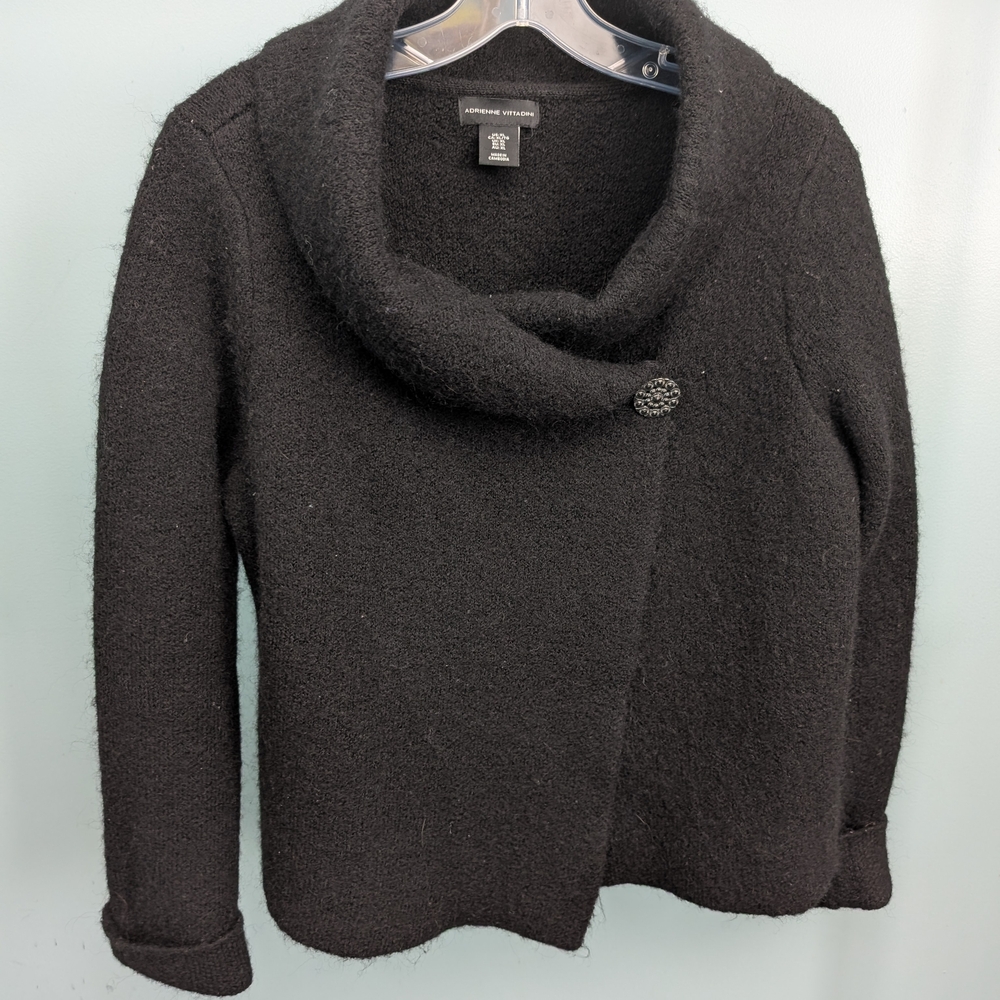 Adrienne Vittadini Charcoal Cowl Neck Sweater